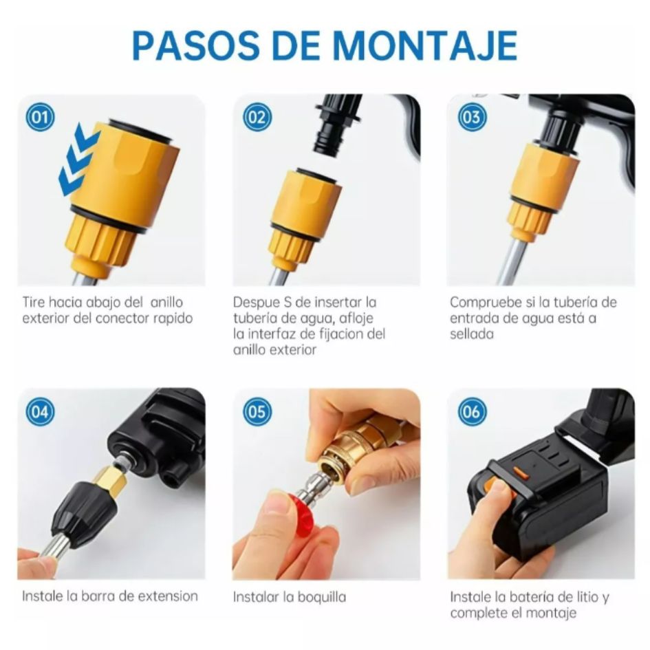 HIDROJET MAX® HIDROLAVADORA PORTATIL 2 BATERIAS 48V