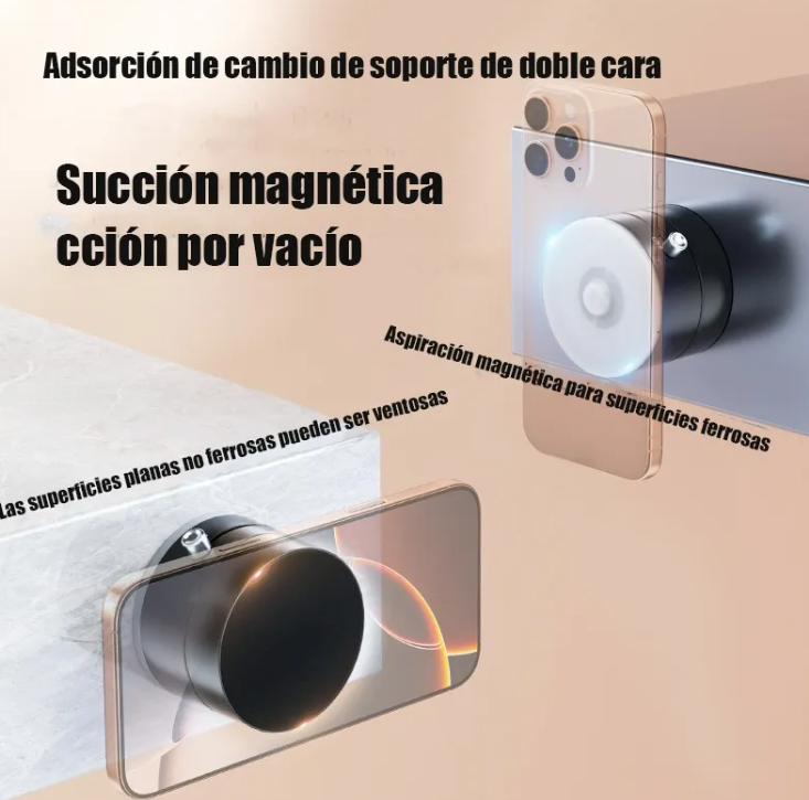 2x 1 Soporte Magnetico Celular Con Ventosa