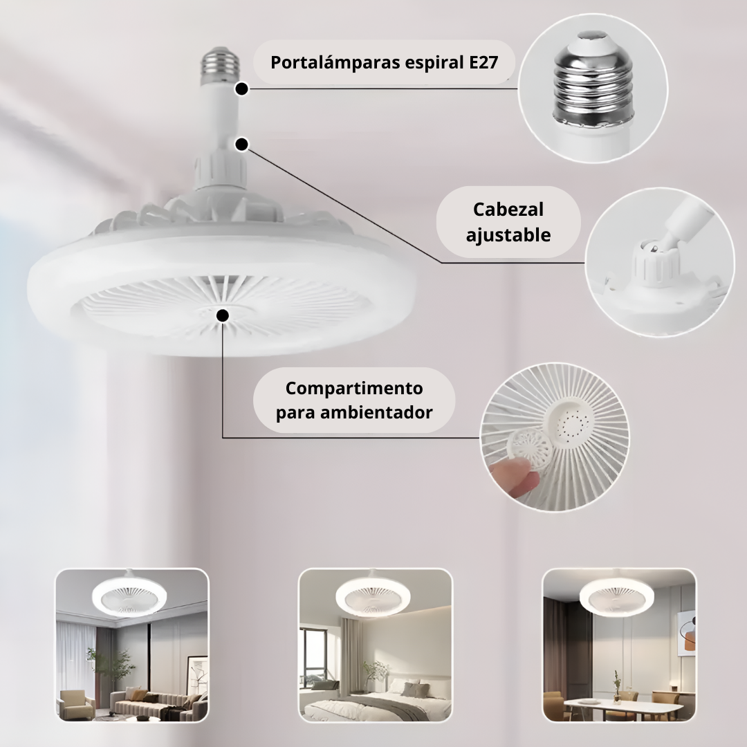 LumiBreeze® Lampara Ventilador con luz y control