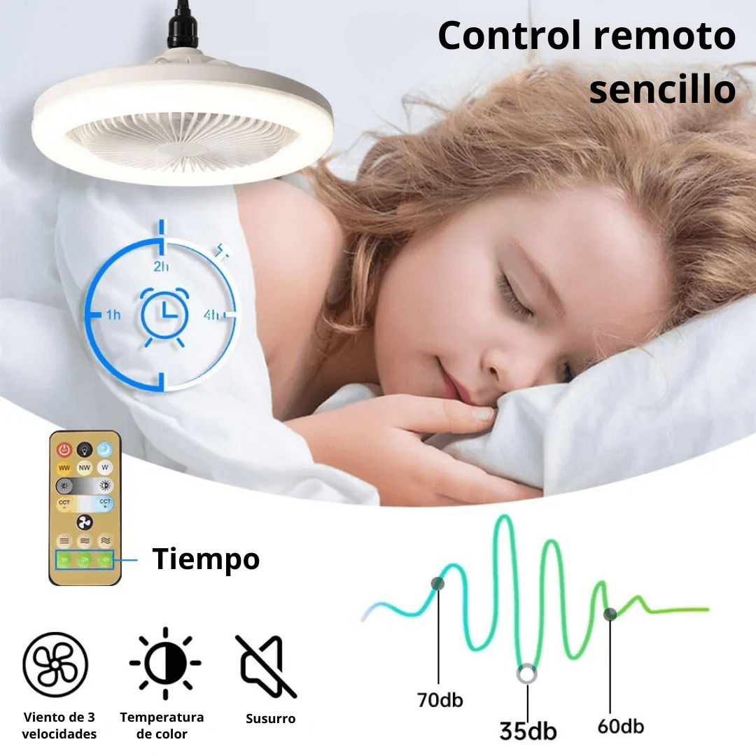 LumiBreeze® Lampara Ventilador con luz y control