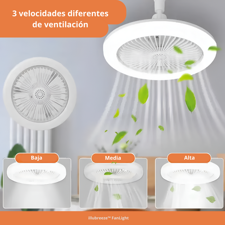 LumiBreeze® Lampara Ventilador con luz y control