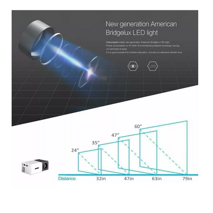 CINEMAX MINI® Mini Proyector Portátil Led Hd 1080p