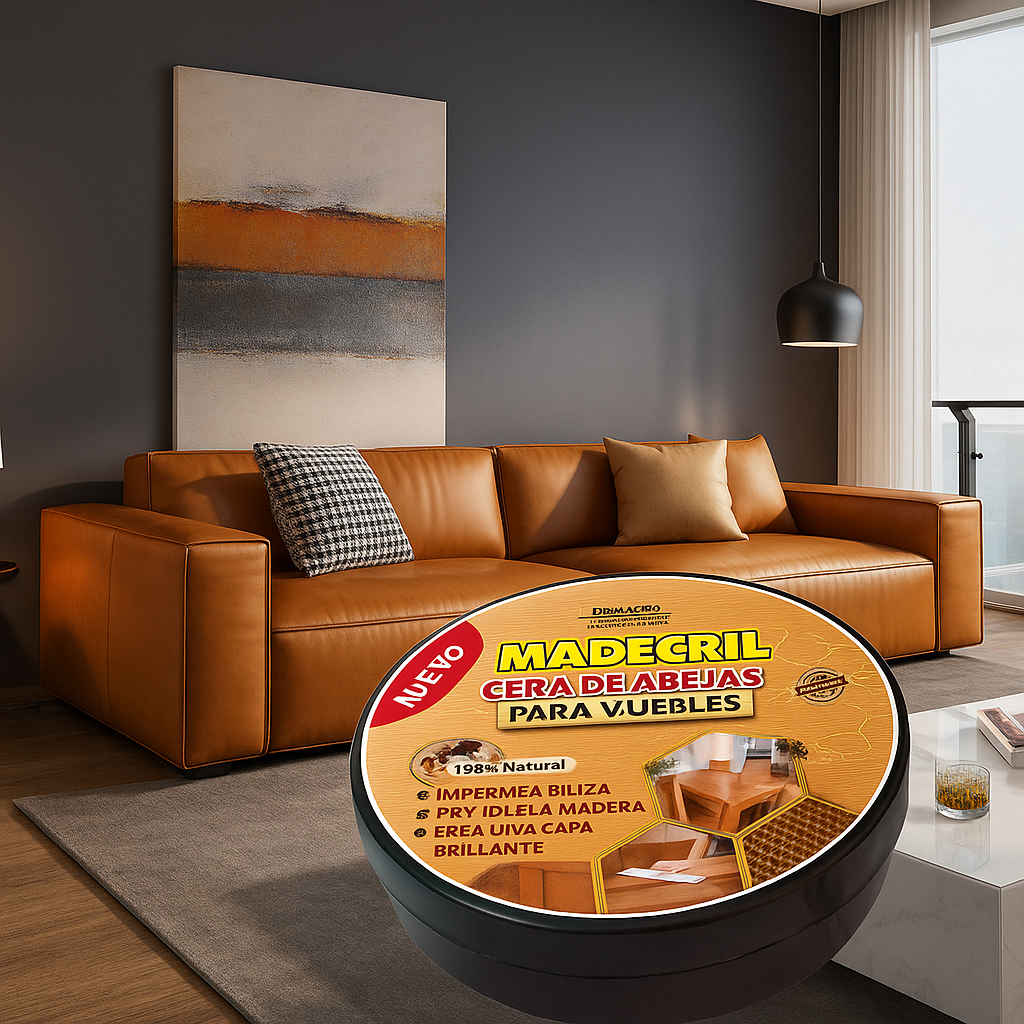🎁 Madecril® Cera restauradora de muebles zapatos cuero vinipiel 480gr