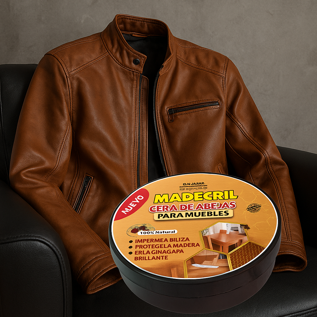 🎁 Madecril® Cera restauradora de muebles zapatos cuero vinipiel 480gr