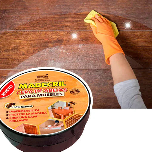 🎁 Madecril® Cera restauradora de muebles zapatos cuero vinipiel 480gr