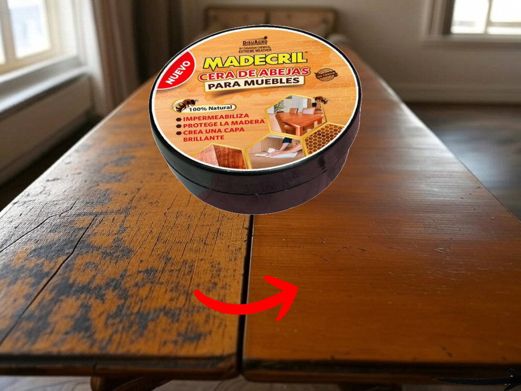 🎁 Madecril® Cera restauradora de muebles zapatos cuero vinipiel 480gr